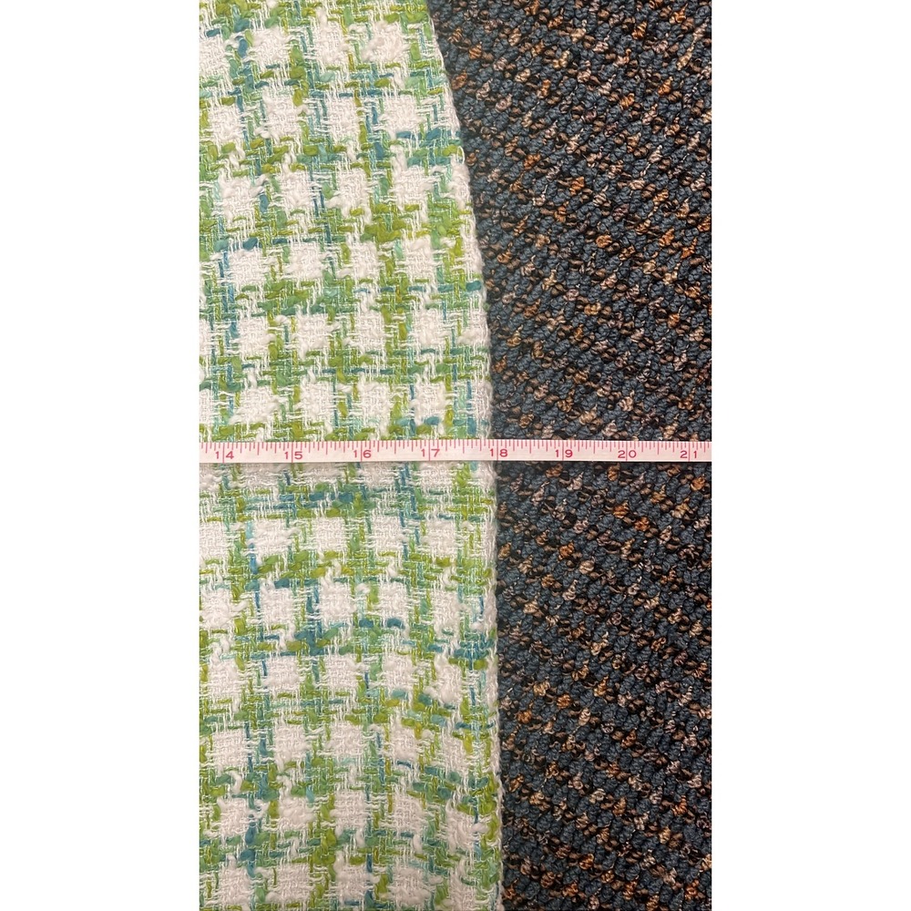Jones‎ New York Green Plaid Tweed Mini Skirt Size 4 Cotton Linen Blend - Picture 6 of 8